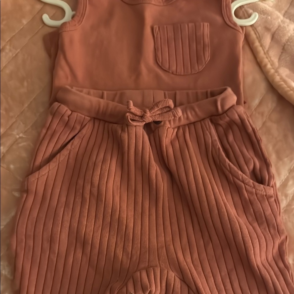 Sleeveless Ribbed Matching Toddler Set - Picture 4 of 7